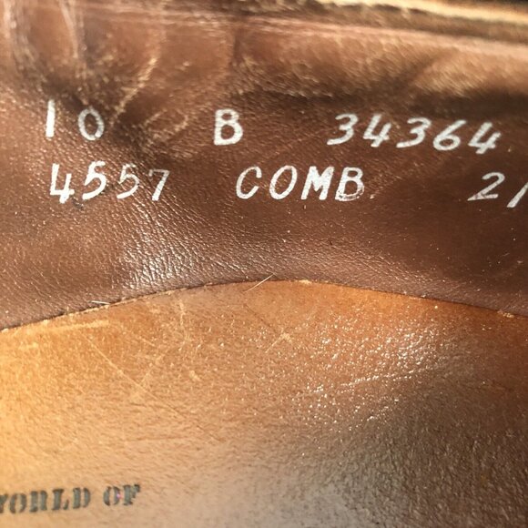 Allen Edmonds Canfield Leather Brown Semi Brogue Oxford Dress Shoes‎ Size 10 B - Picture 10 of 11